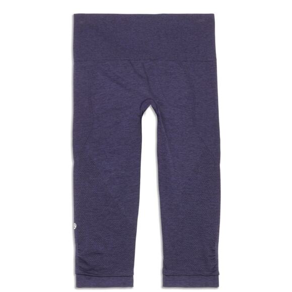 Lululemon Ebb And Flow Crop Inkwell Navy Blue seamless ruched - Picture 10 of 11